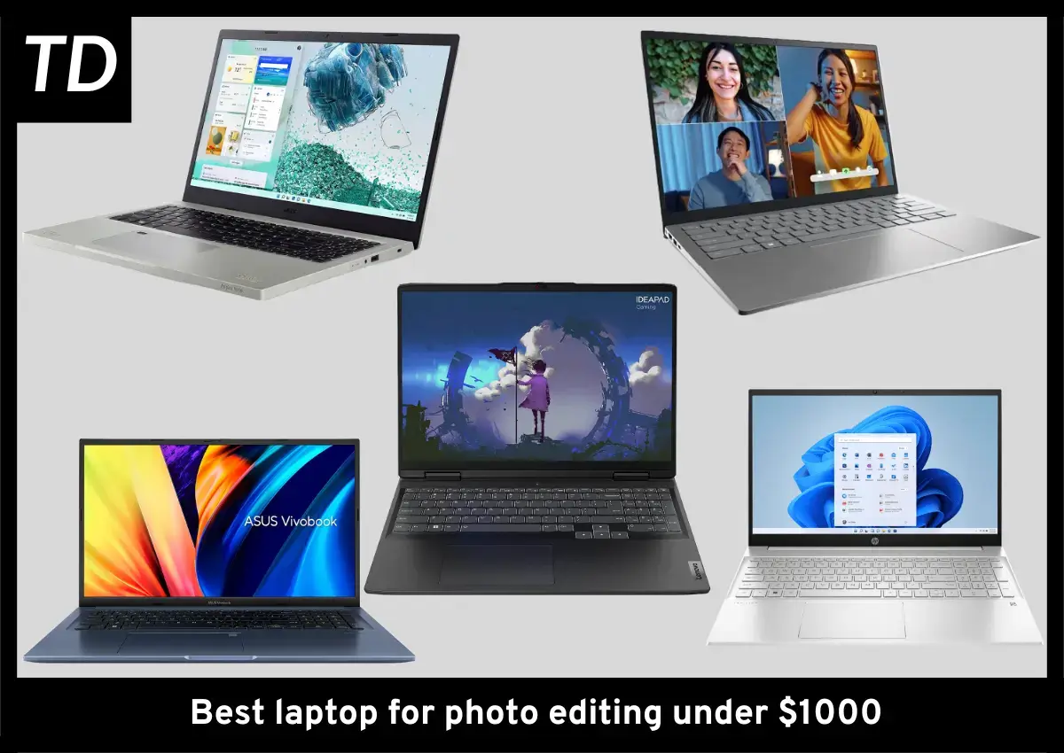 Best laptop for photo editing under $1000