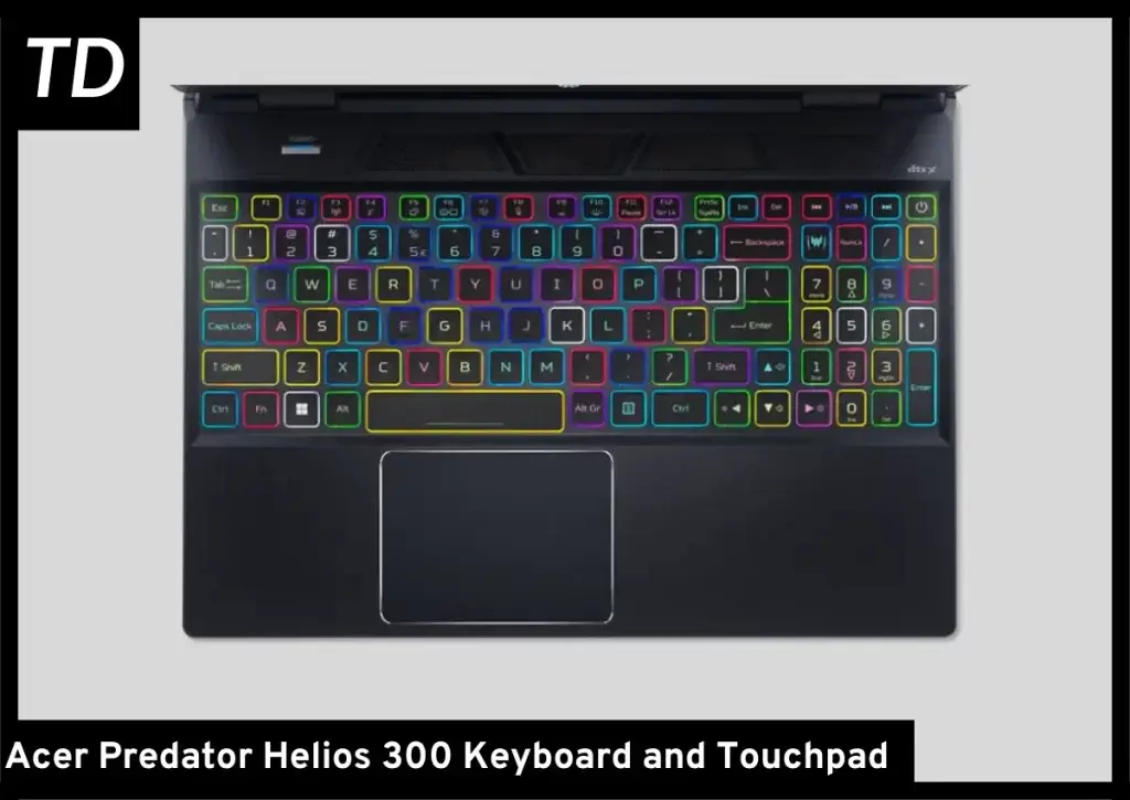 Acer Predator Helios 300 Keyboard and Touchpad