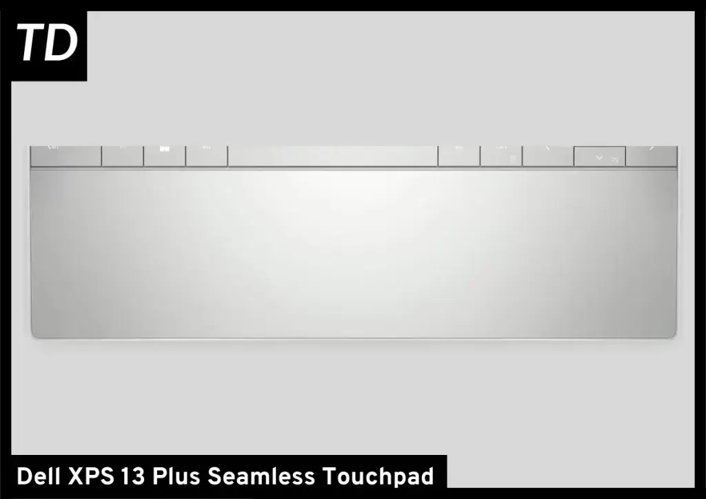 Top view of XPS 13 Plus Touchpad