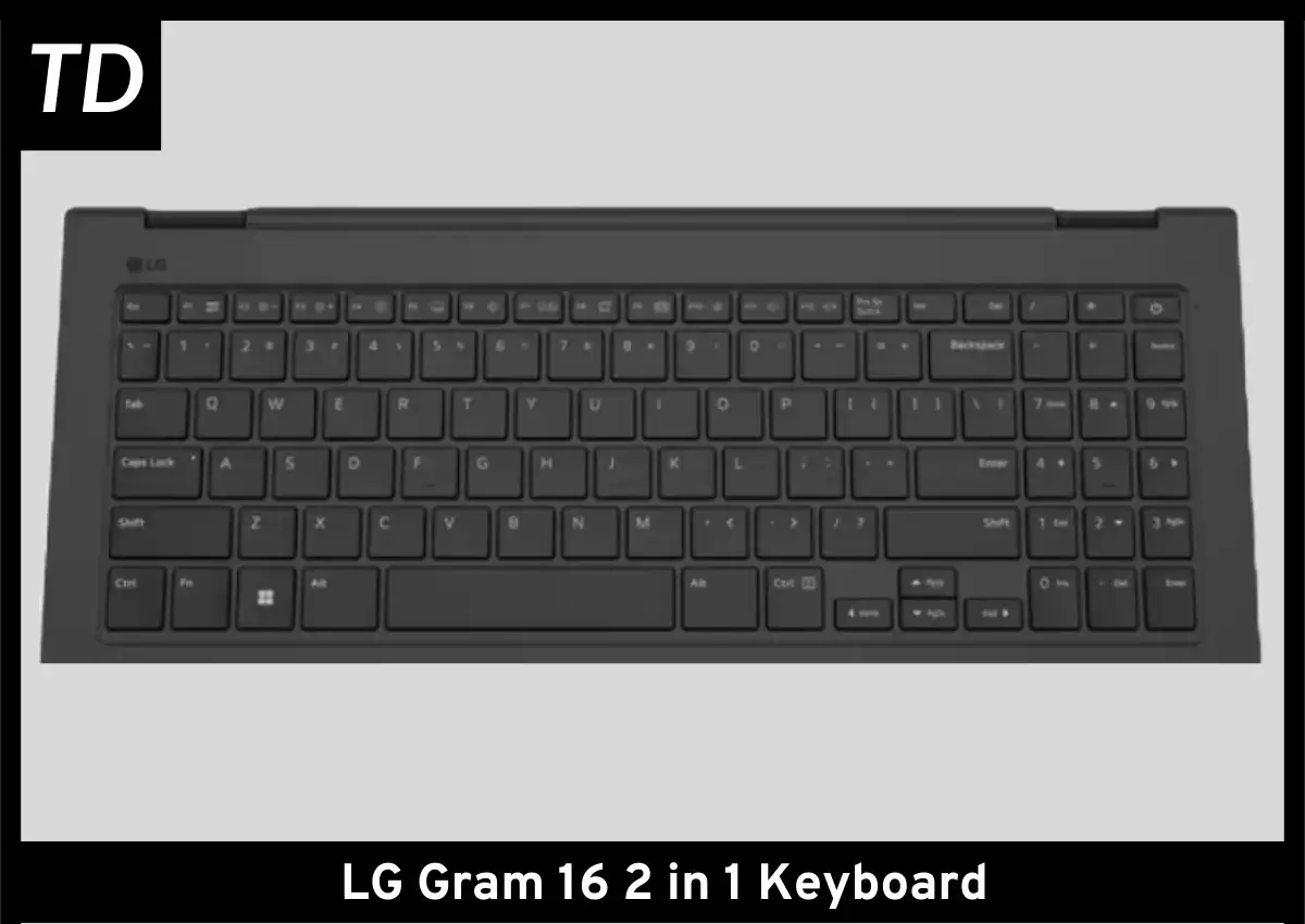 LG Gram 16 2 in 1 keyboard