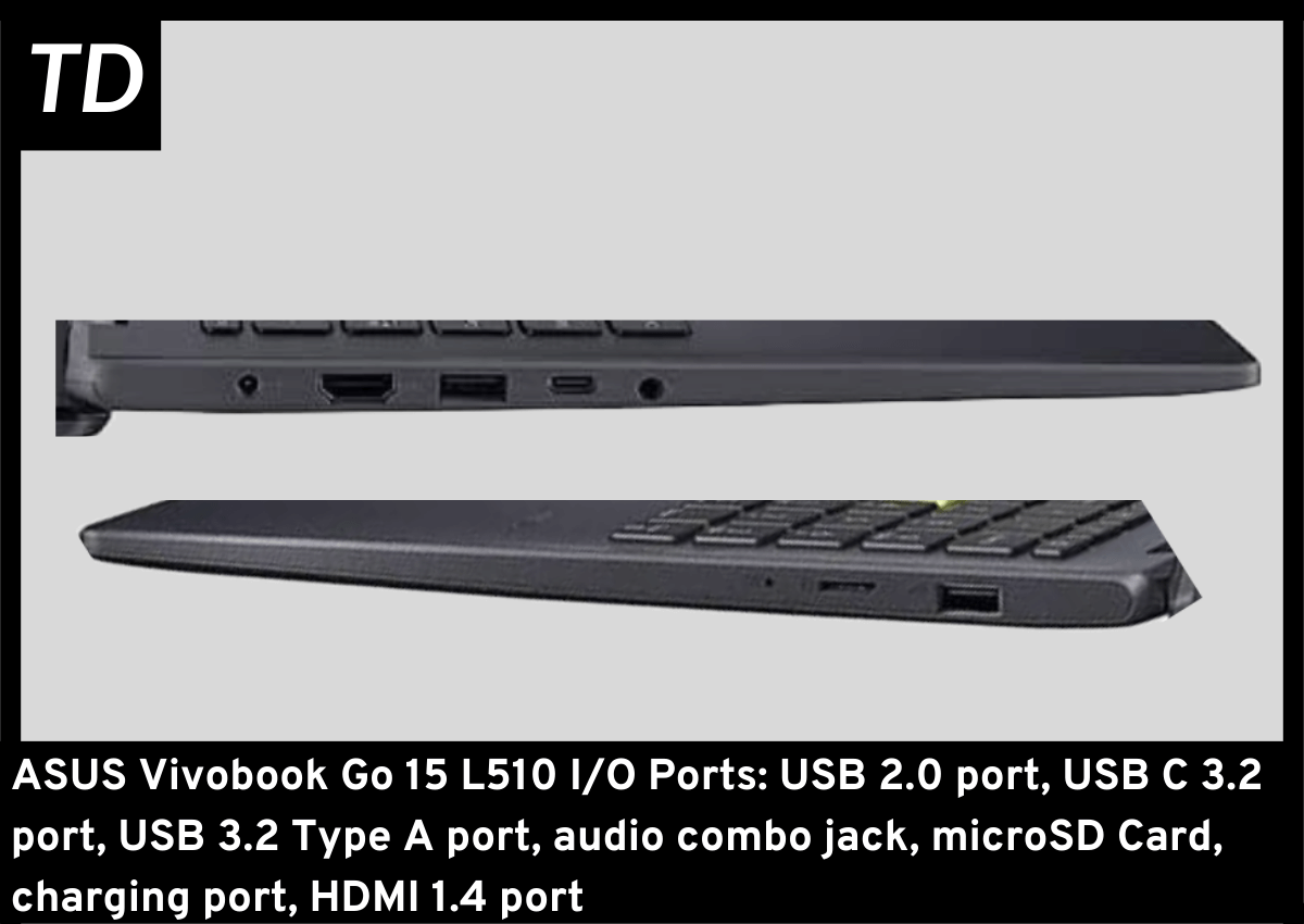 Asus Vivobook Go 15 L510 ports