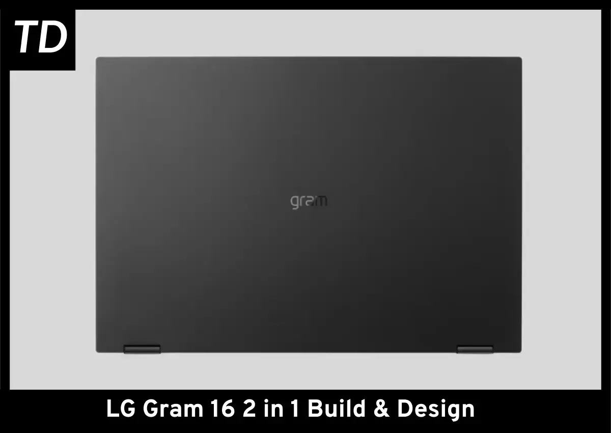 Top view of LG Gram 16 2 in 1 lid