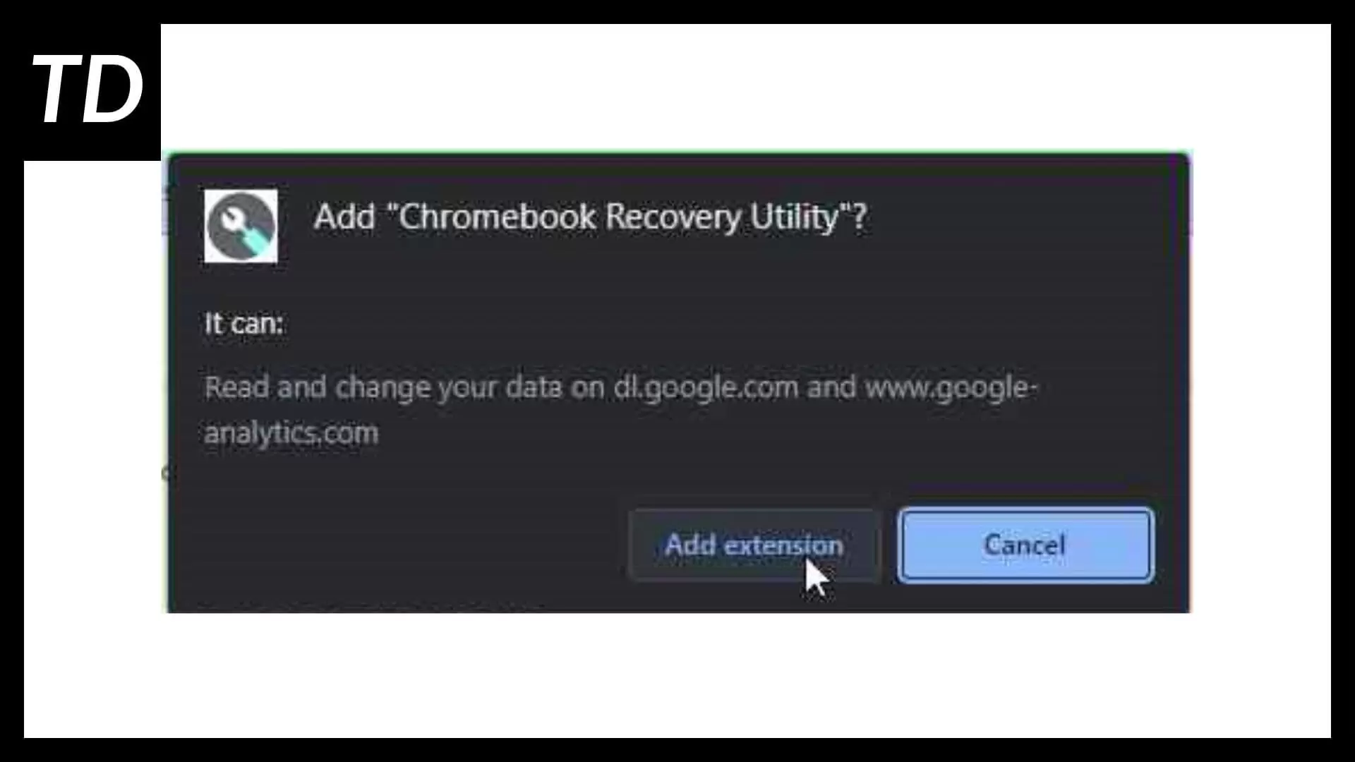 Chrome prompt to install extension
