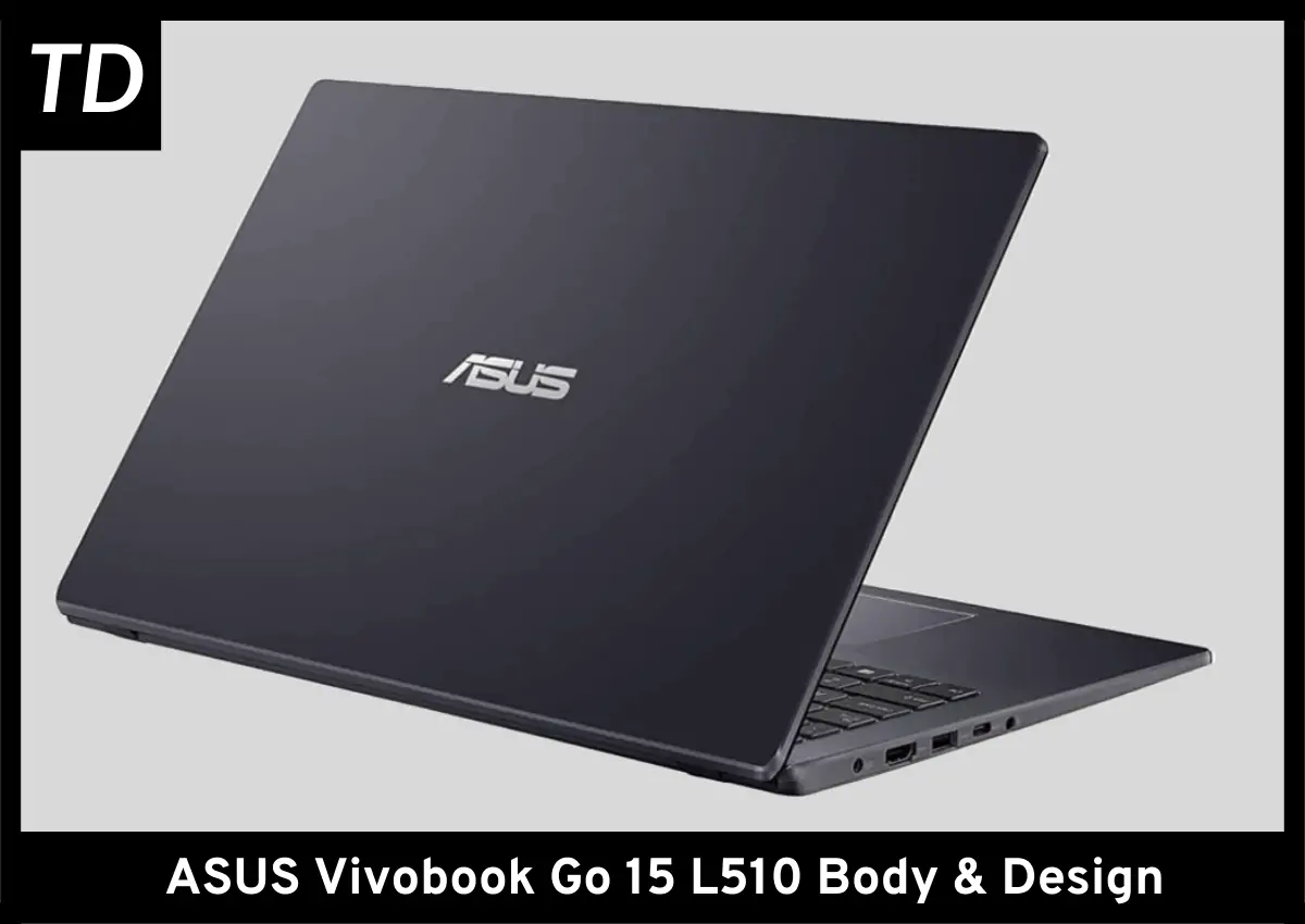 Asus Vivobook Go 15 L510 back angle